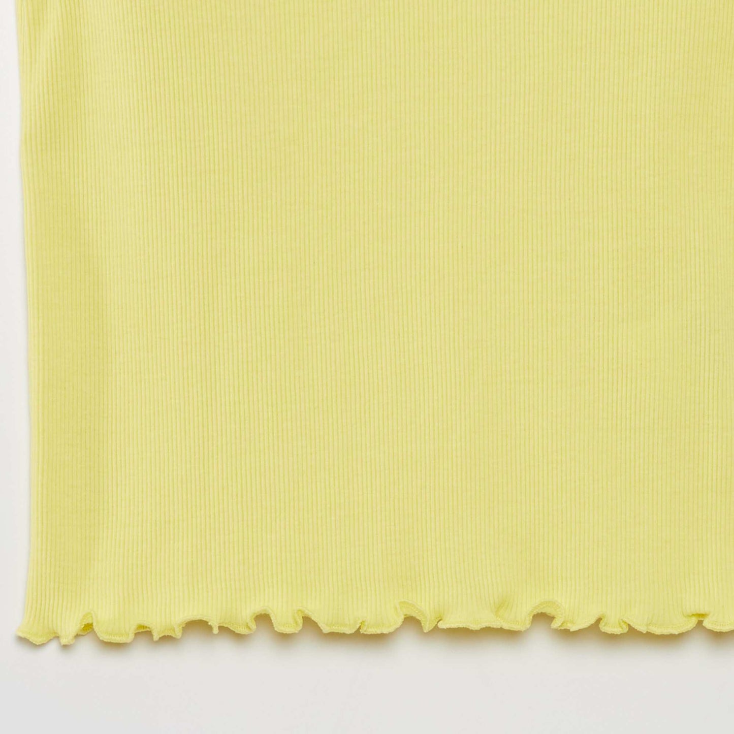 T-shirt côtelé JAUNE