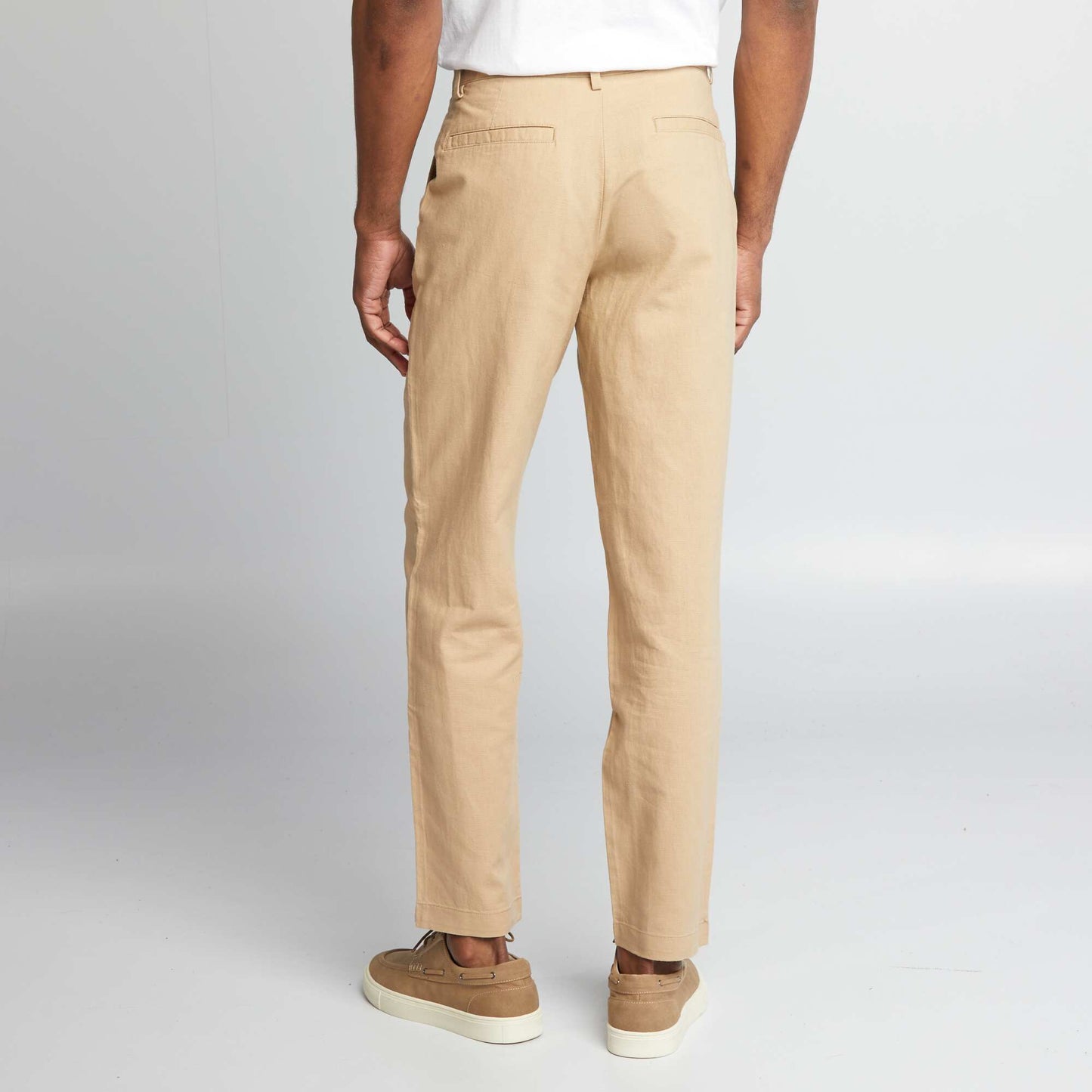 Pantalon chino droit Beige
