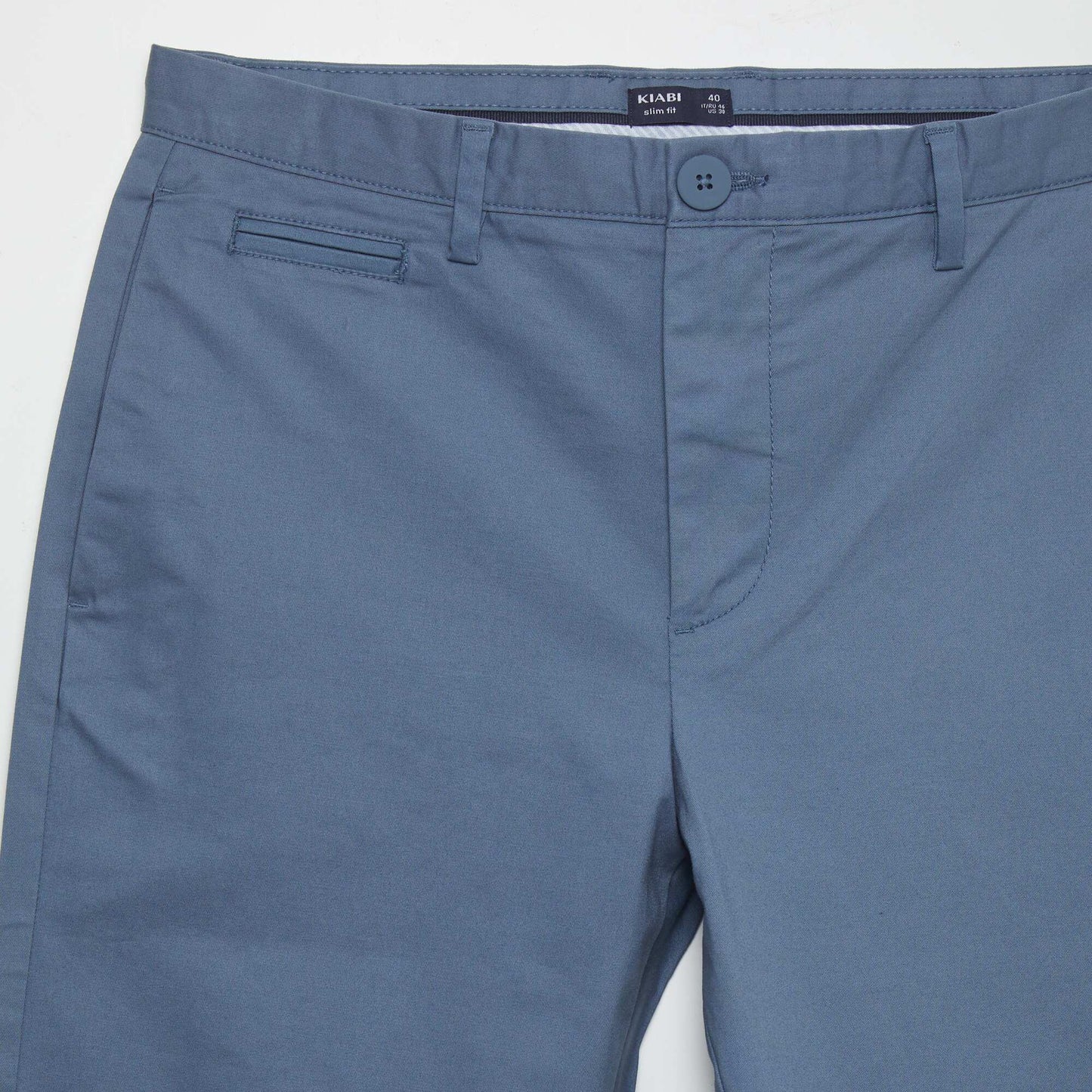 Pantalon chino slim Bleu