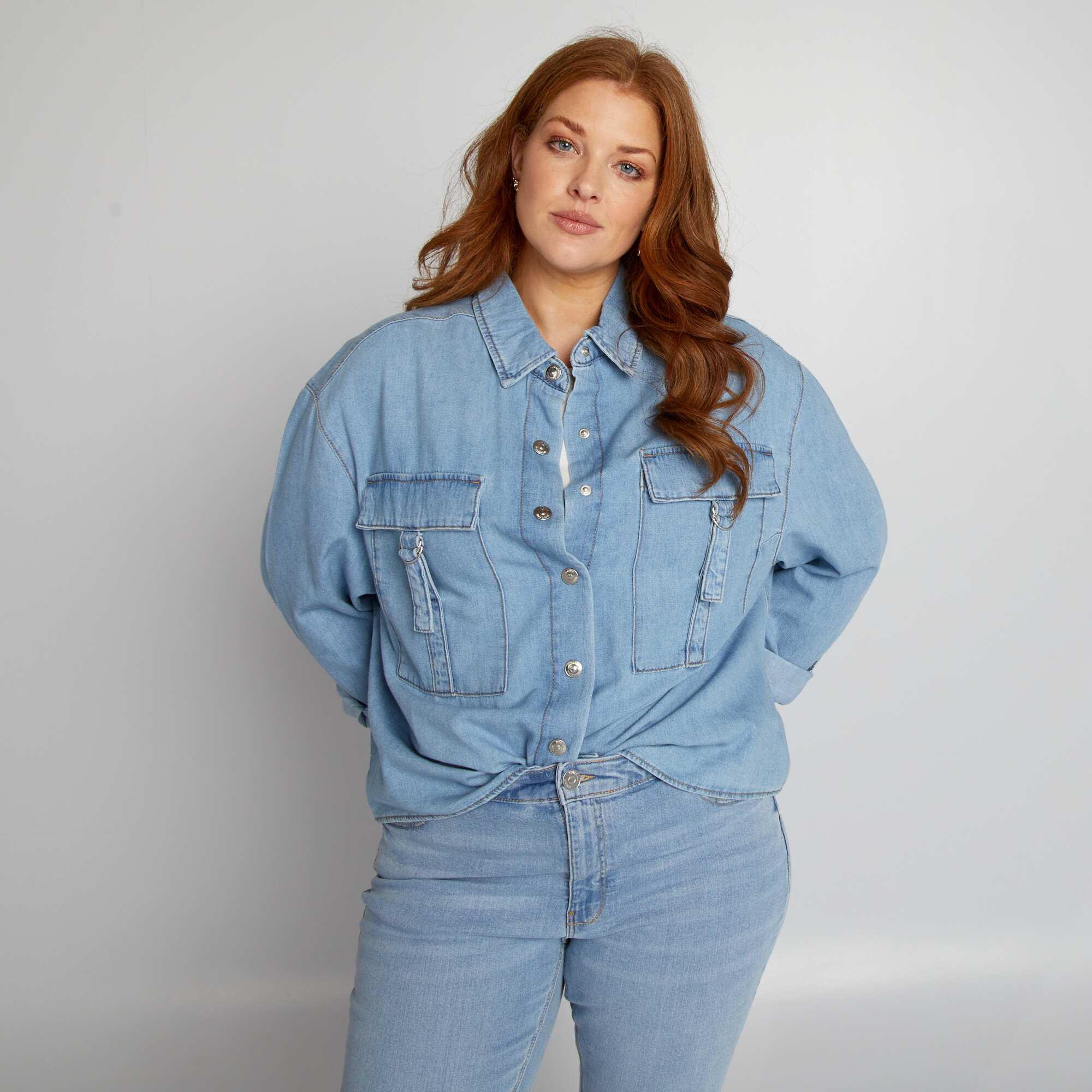 Surchemise en jean Bleu – Kiabi Afrique