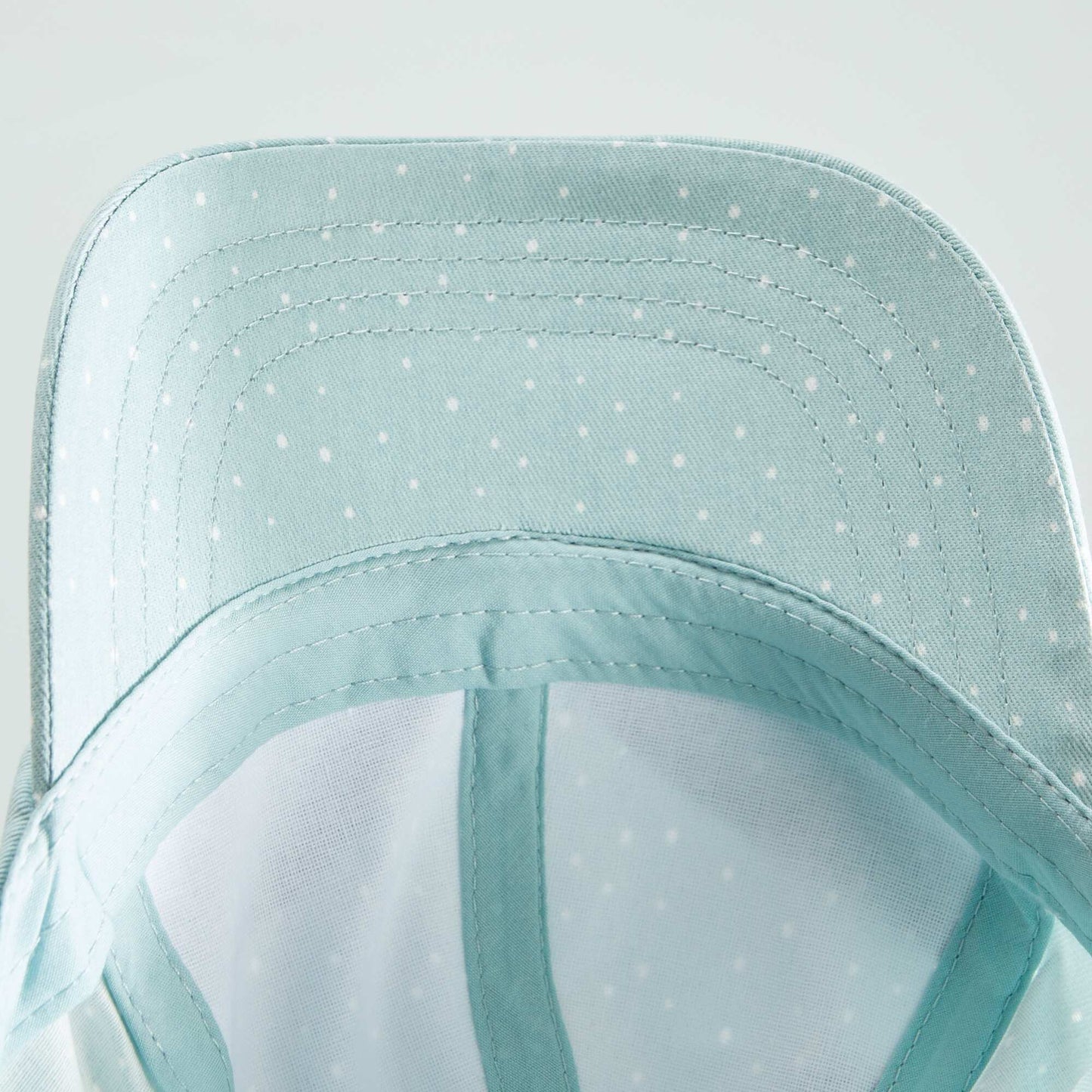 Casquette en denim motif pois BLEU