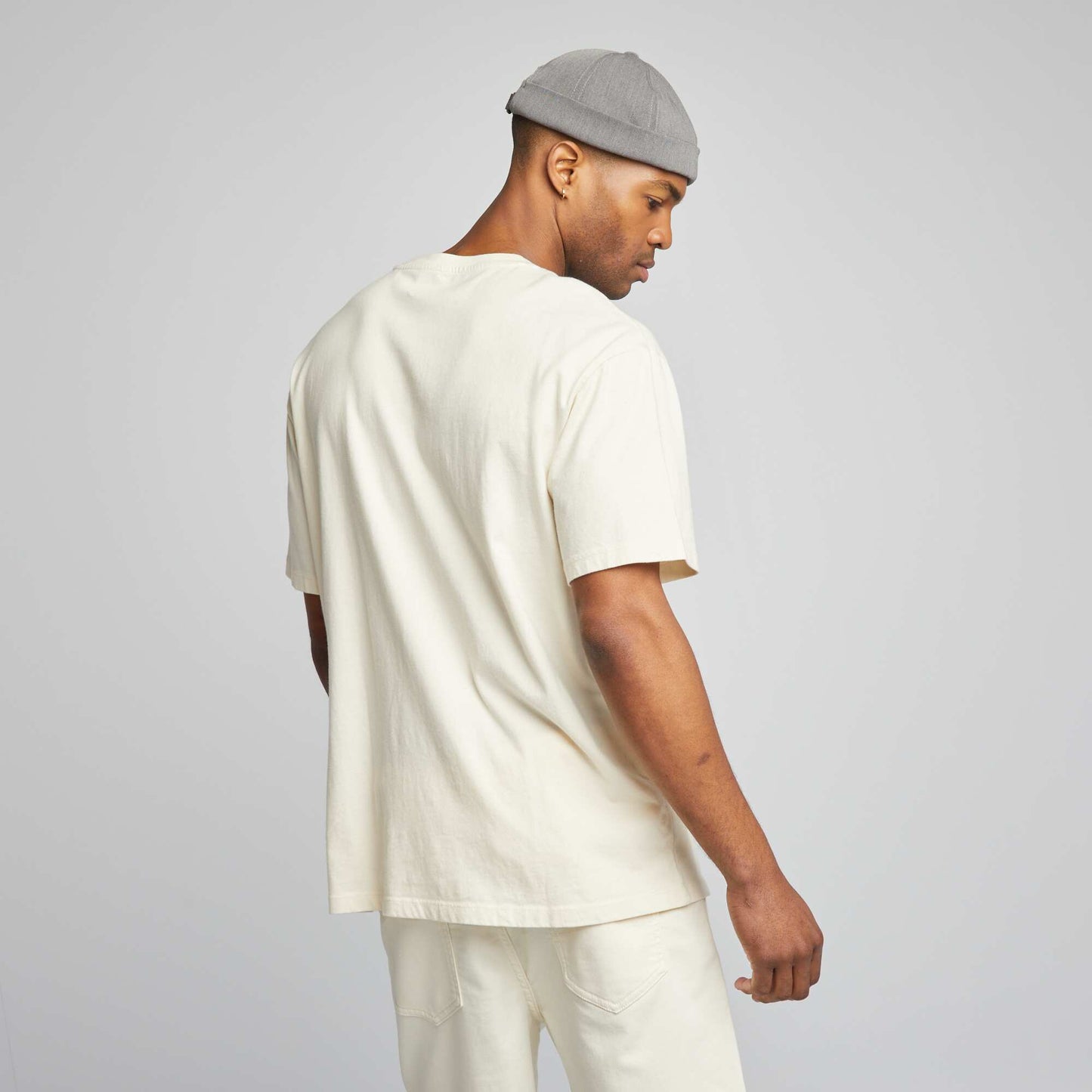 T-shirt style oversize à imprimé Blanc