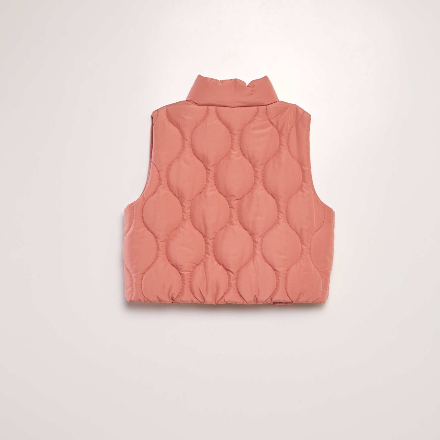 Doudoune sans manches matelassée Rose