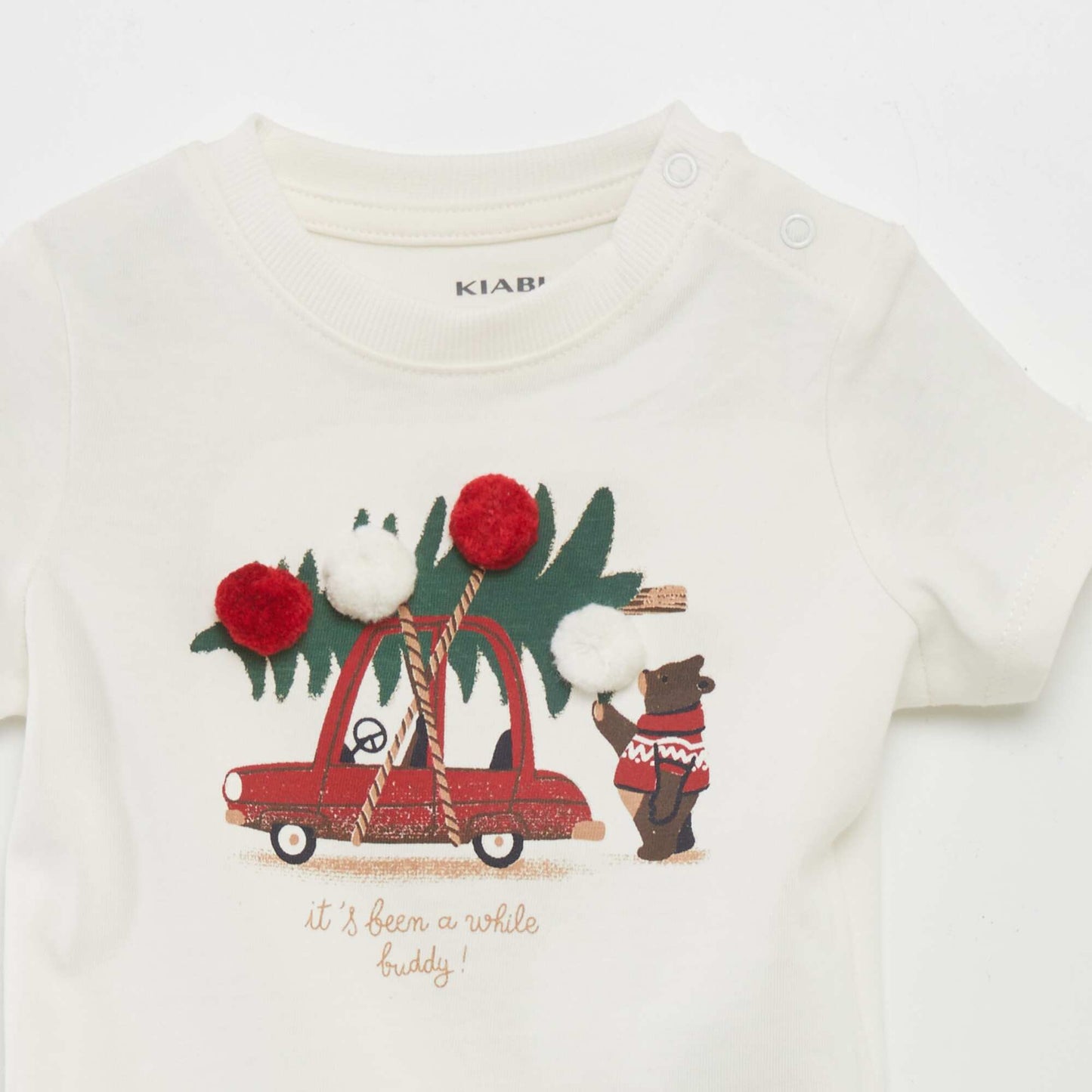 Tee-shirt imprimé Noël Blanc