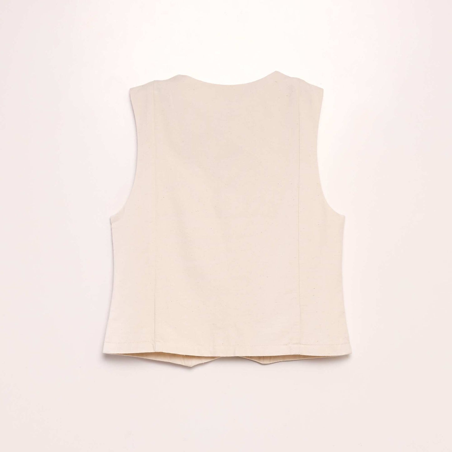 Gilet de costume en coton Beige