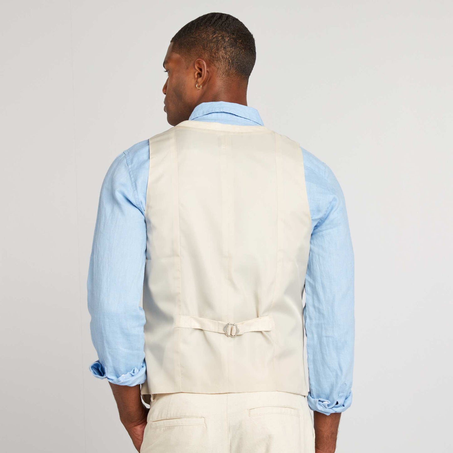 Gilet de costume slim undyed Beige