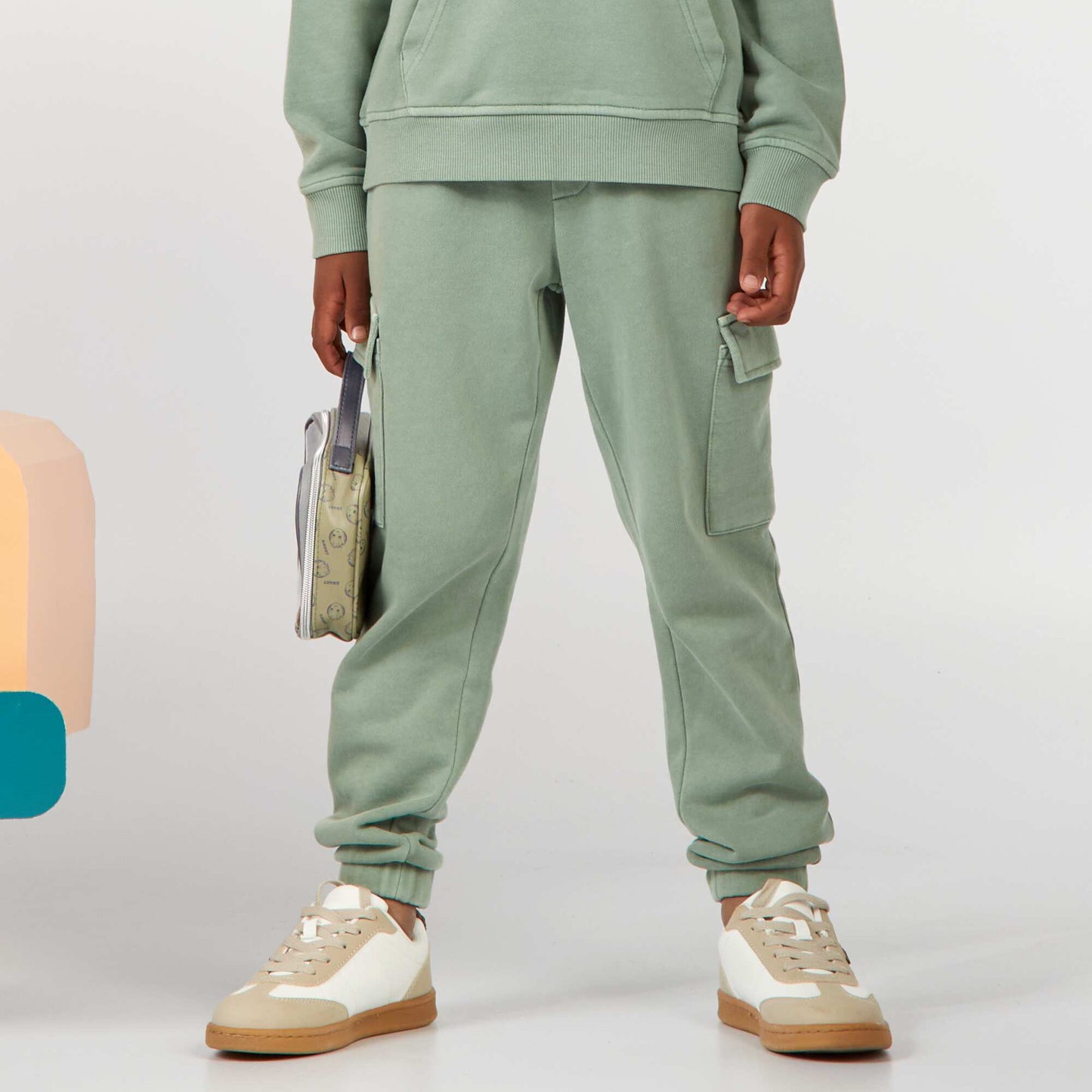 Pantalon en molleton avec poches VERT