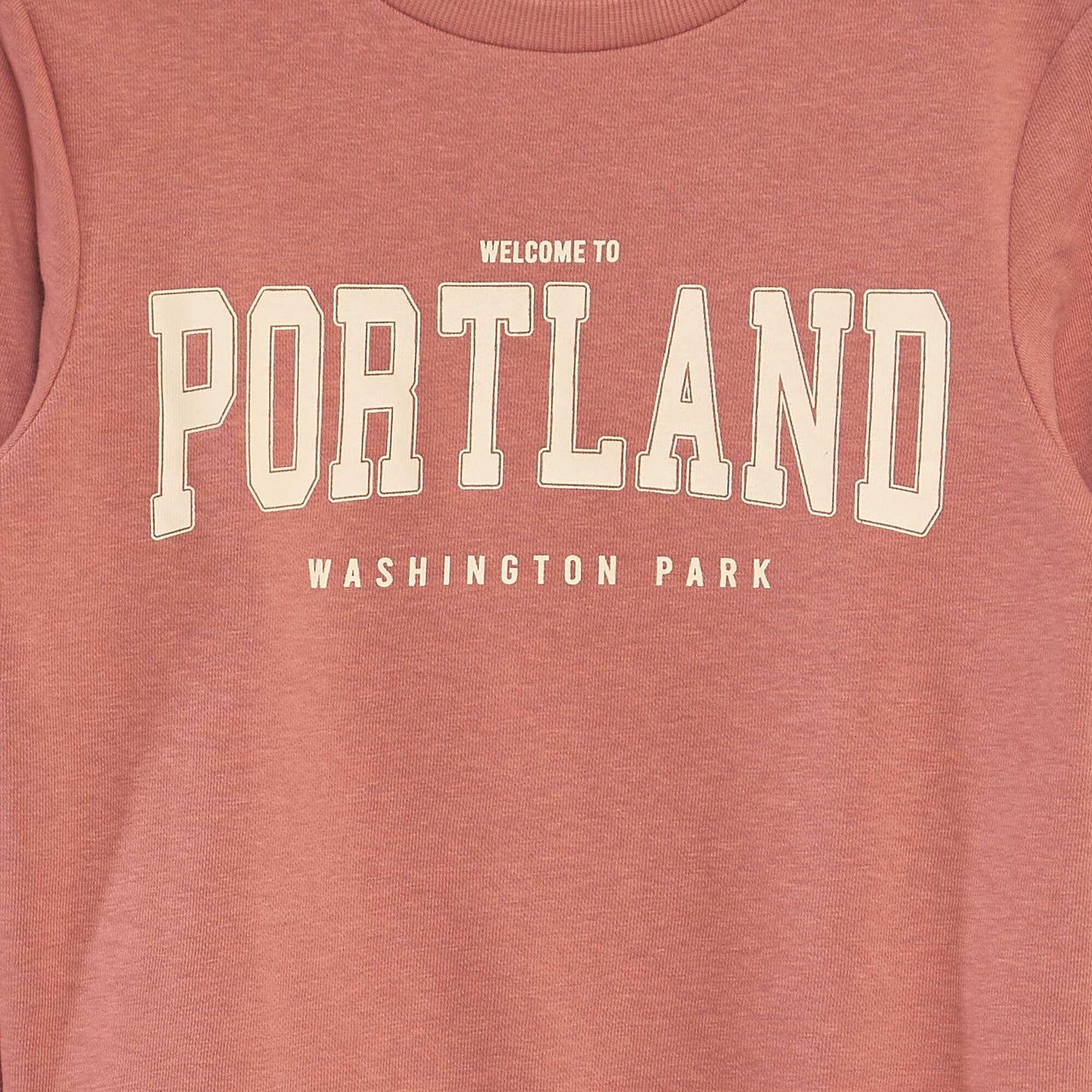 Sweat en molleton à col rond ROSE