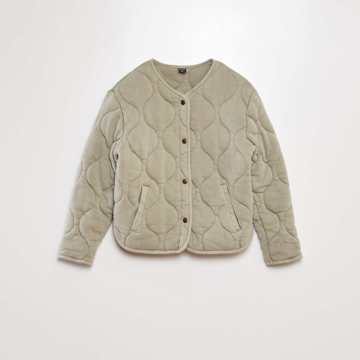 Blouson quilté Vert/gris