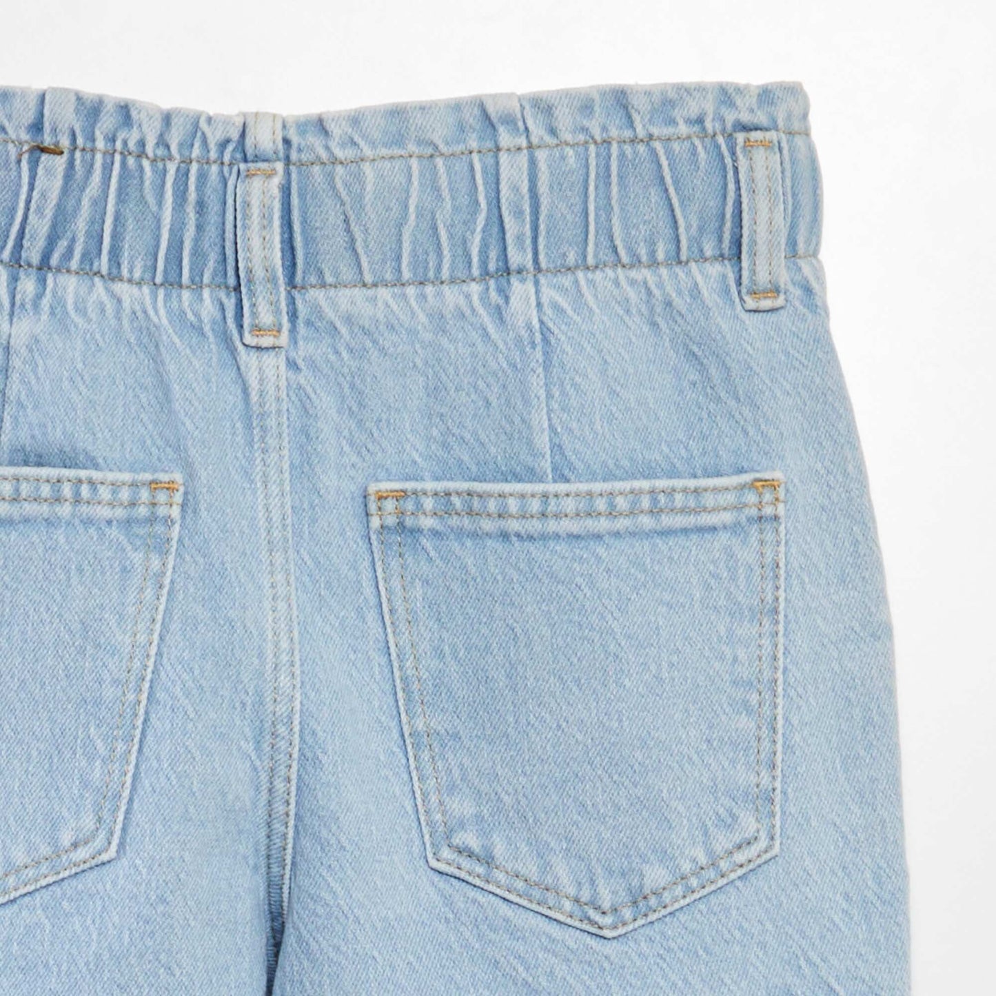 Pantalon mom avec poches à rabat - Mixte Bleu