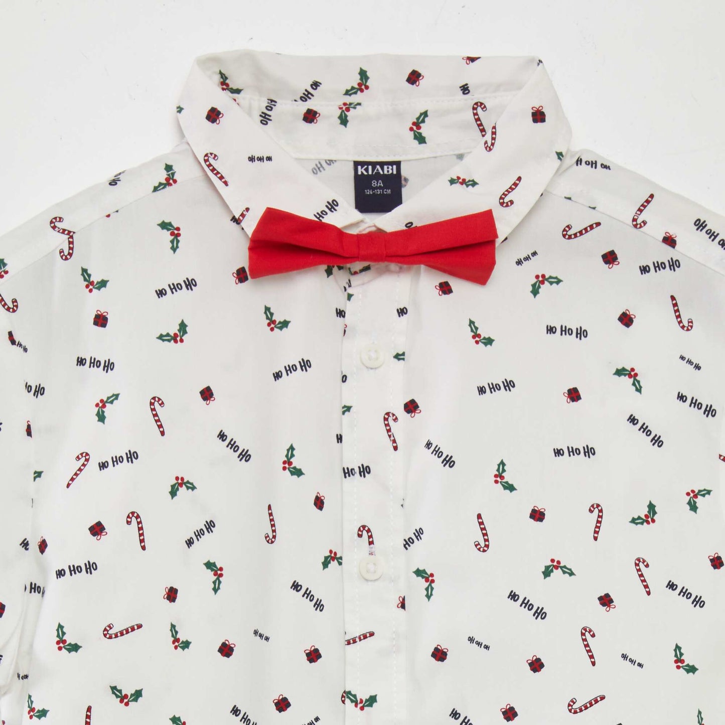 Chemise en popeline + noeud papillon Rouge