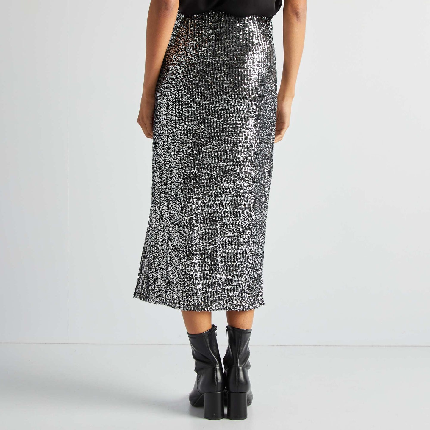 Jupe de fêtes en sequins GRIS