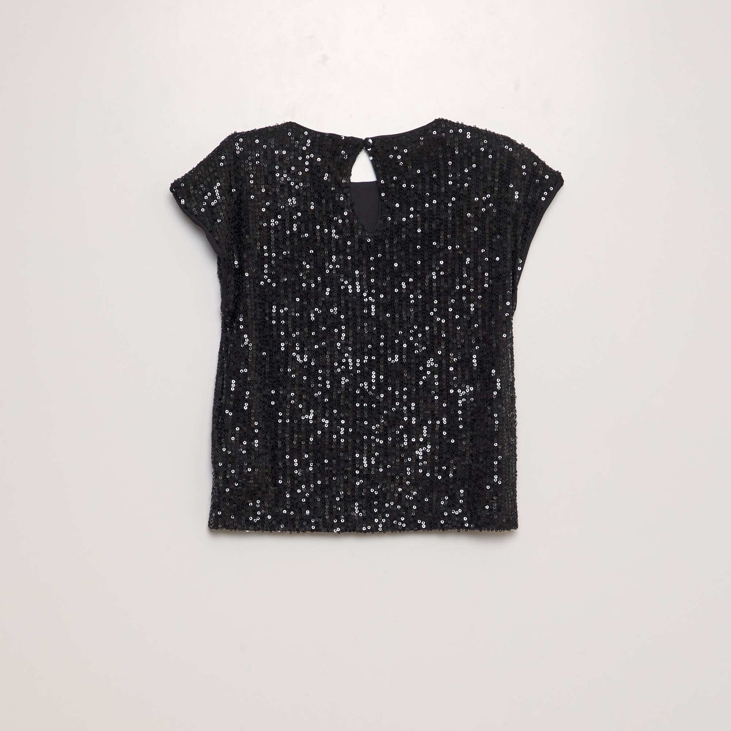 T-shirt en sequins Noir