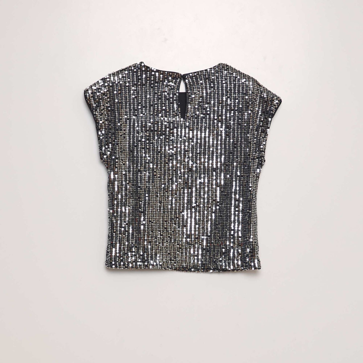 T-shirt en sequins Gris