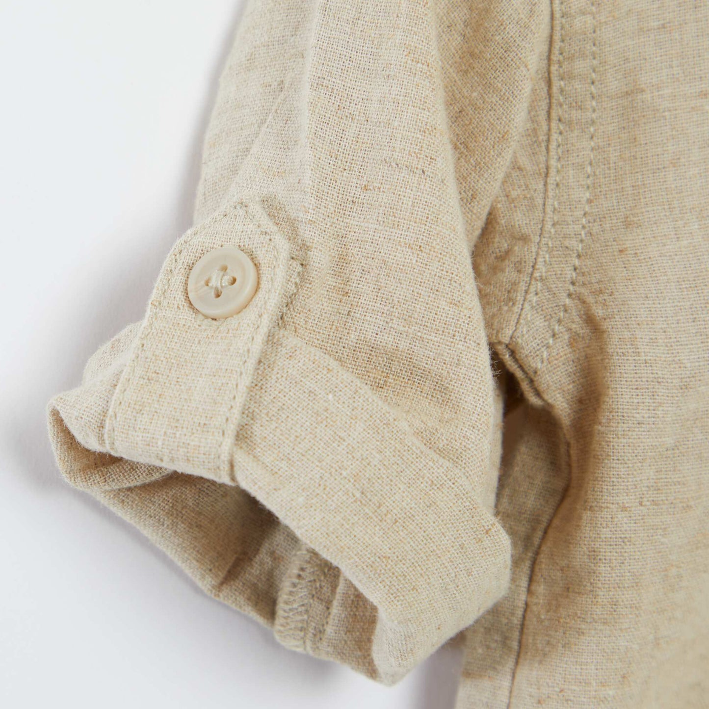Chemise unie à capuche BEIGE