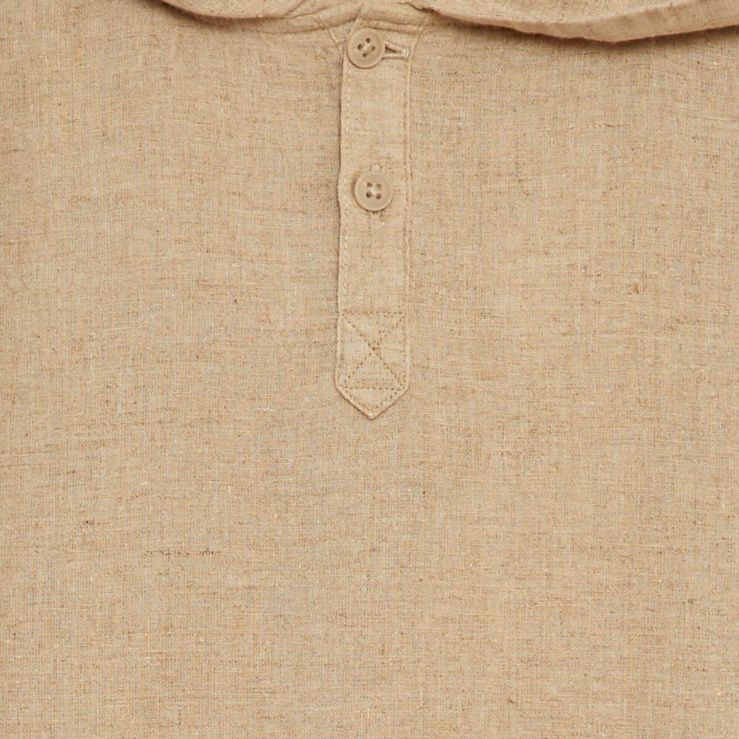 Chemise à capuche en lin mélangé BEIGE