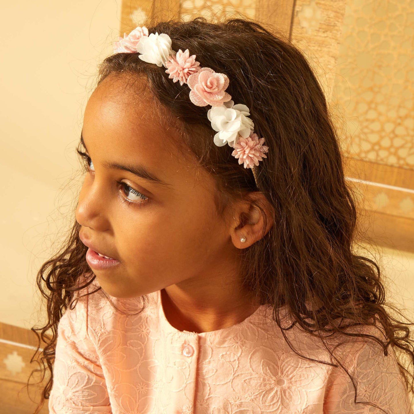 Serre tête à fleurs ROSE