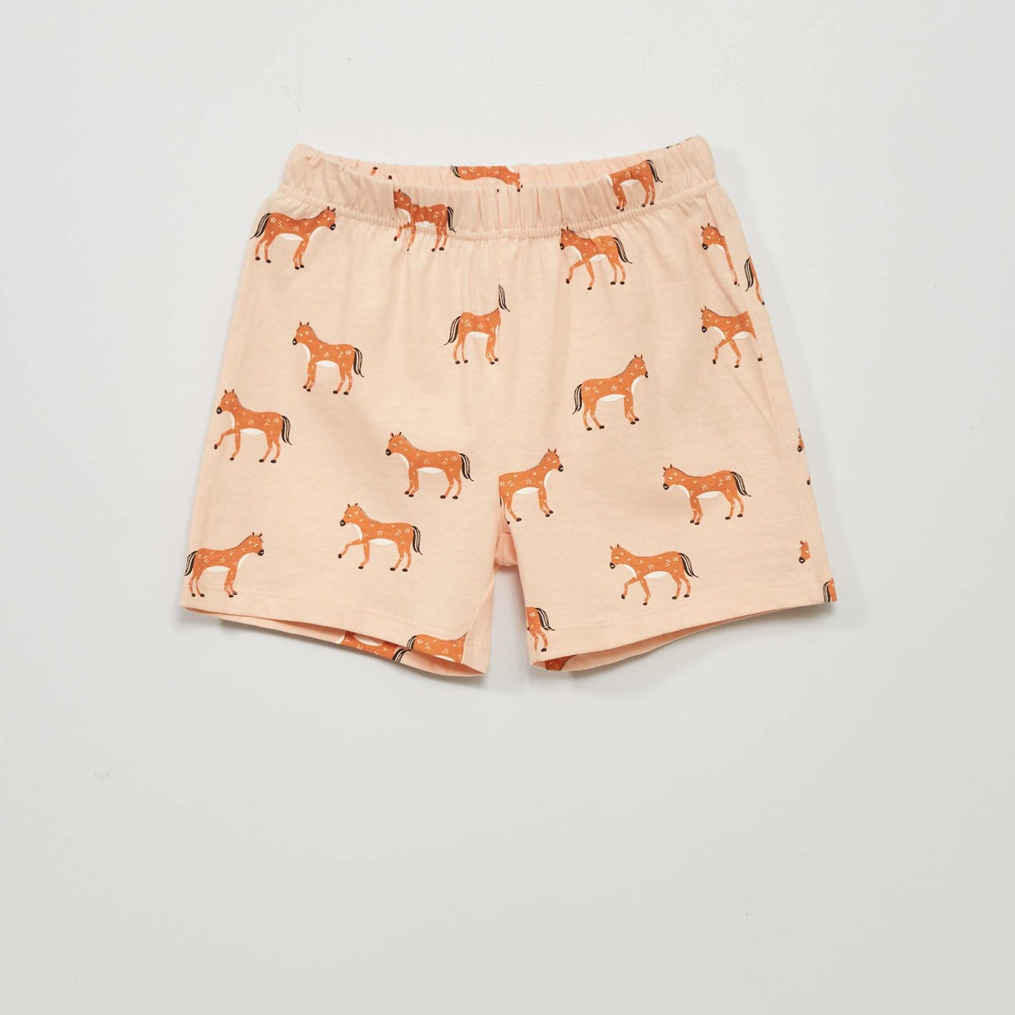 Pyjama court en jersey avec imprimé - 2 pièces Pêche