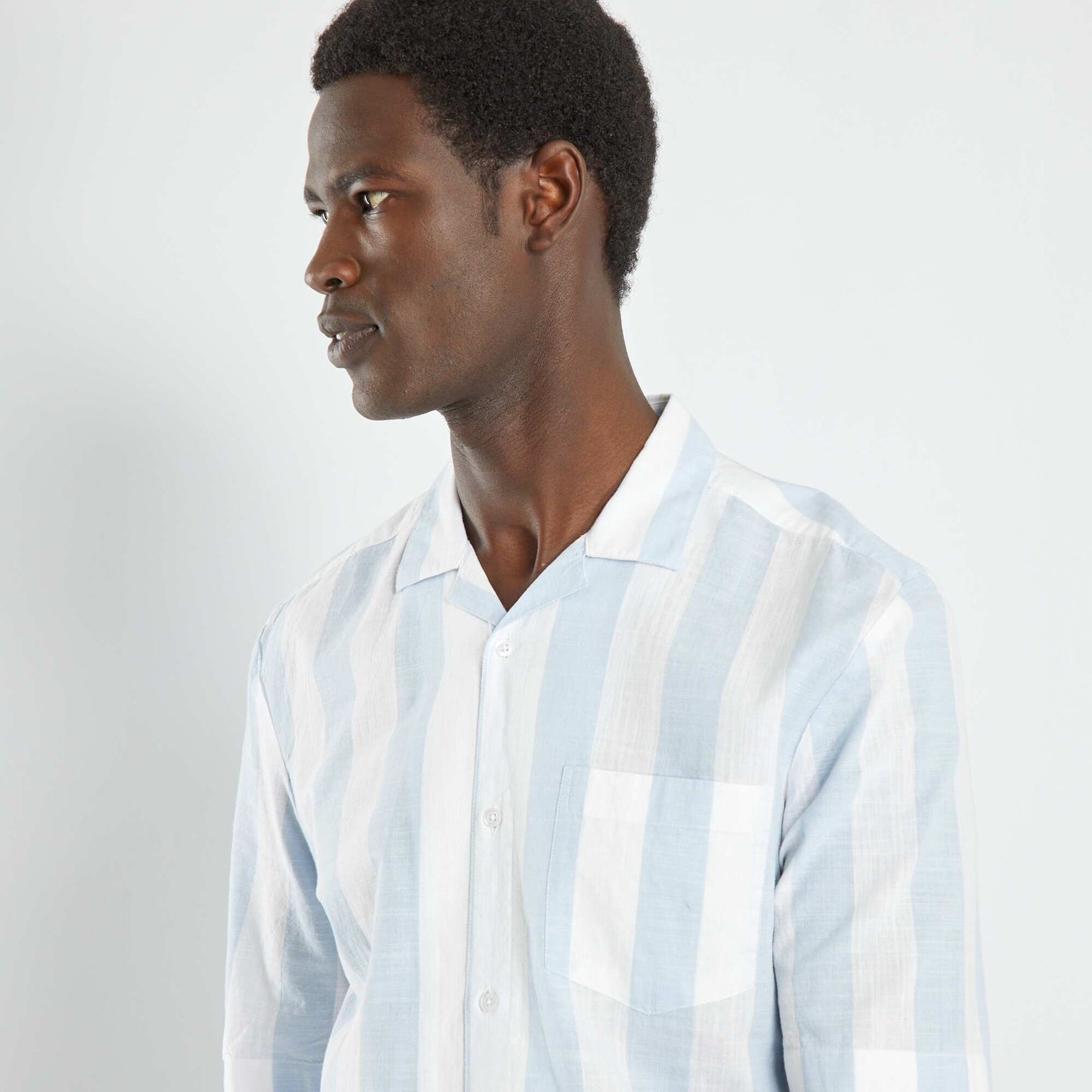 Chemise à rayures Bleu