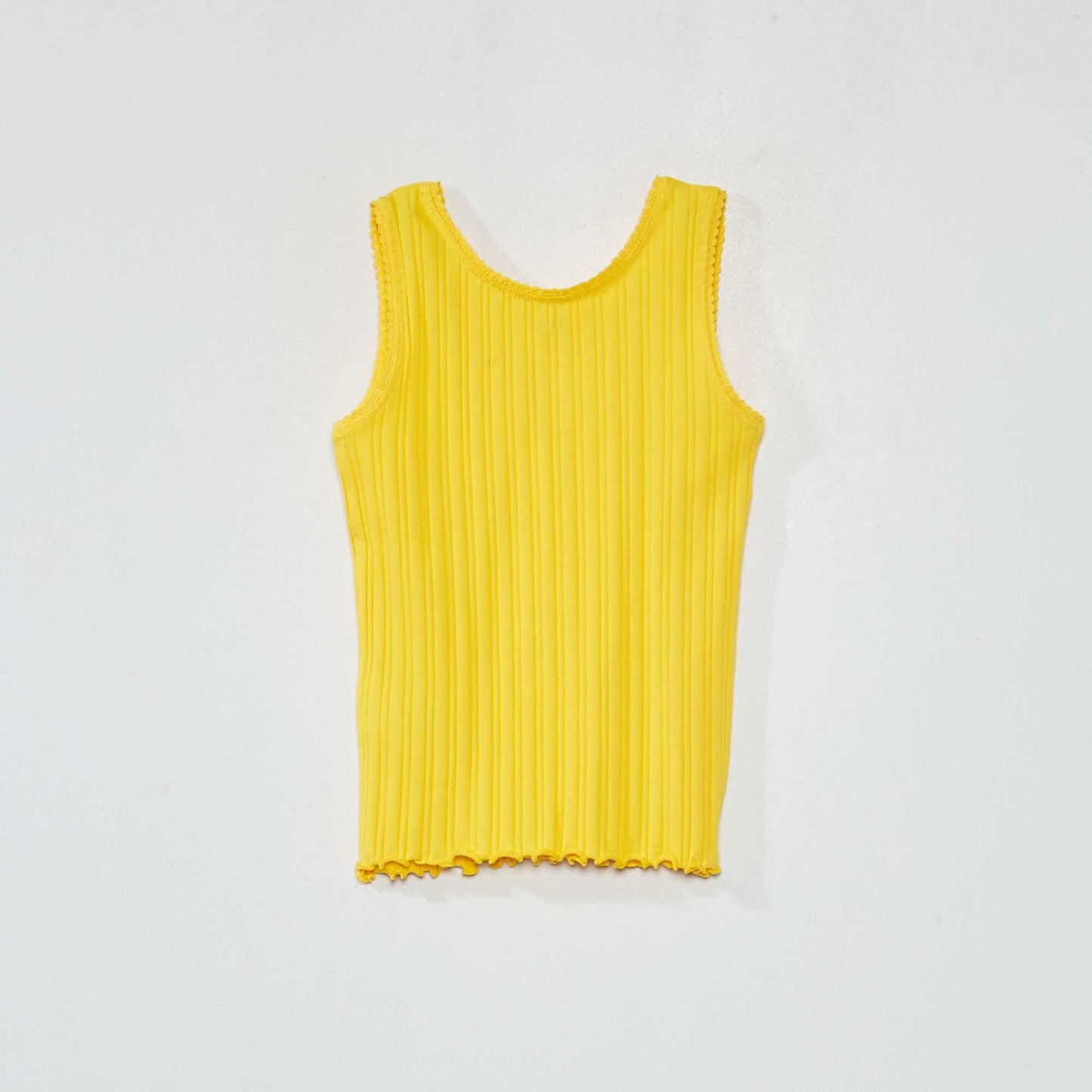 Débardeur en maille côtelée JAUNE