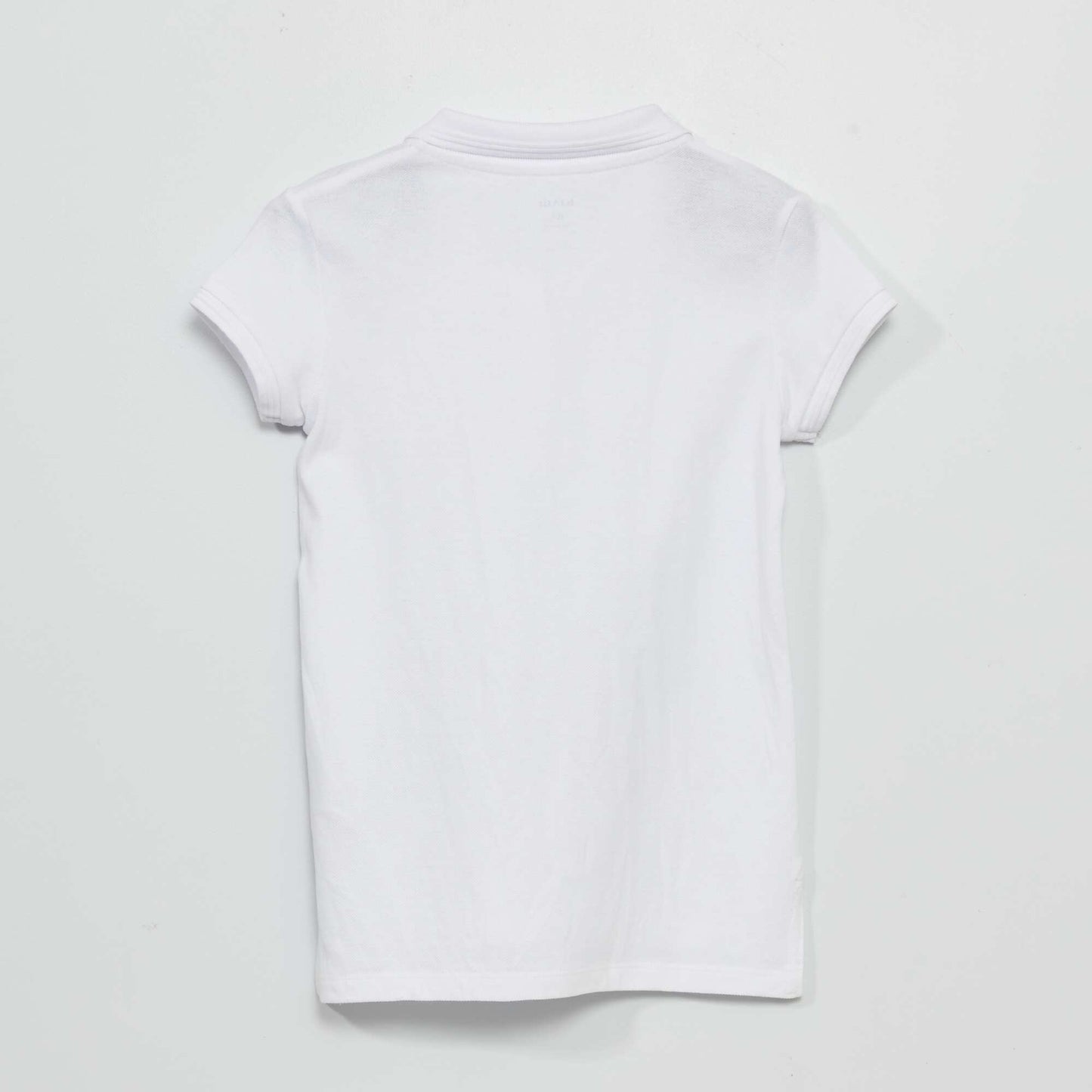 Polo en piqué de coton uni BLANC