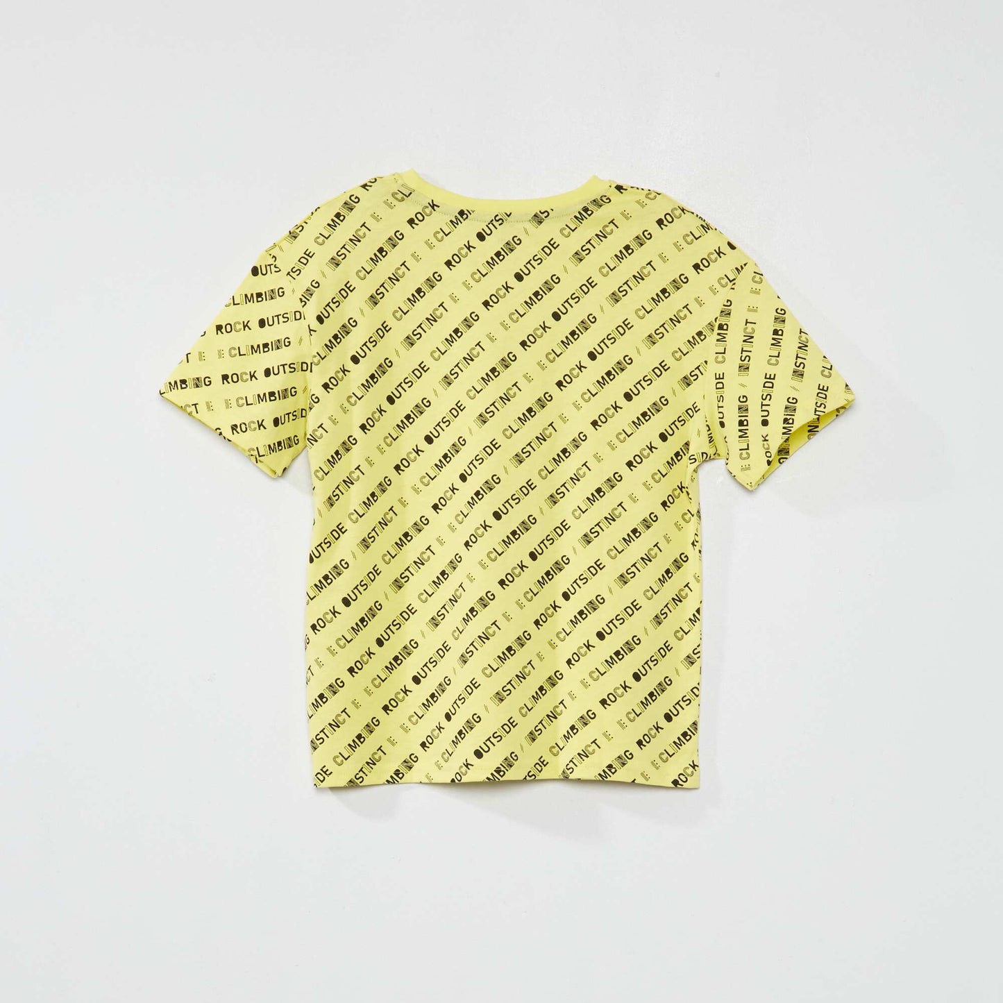 T-shirt en jersey à manches courtes Jaune