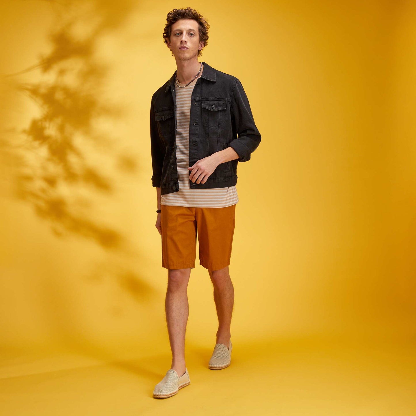 T-shirt piqué de coton Beige