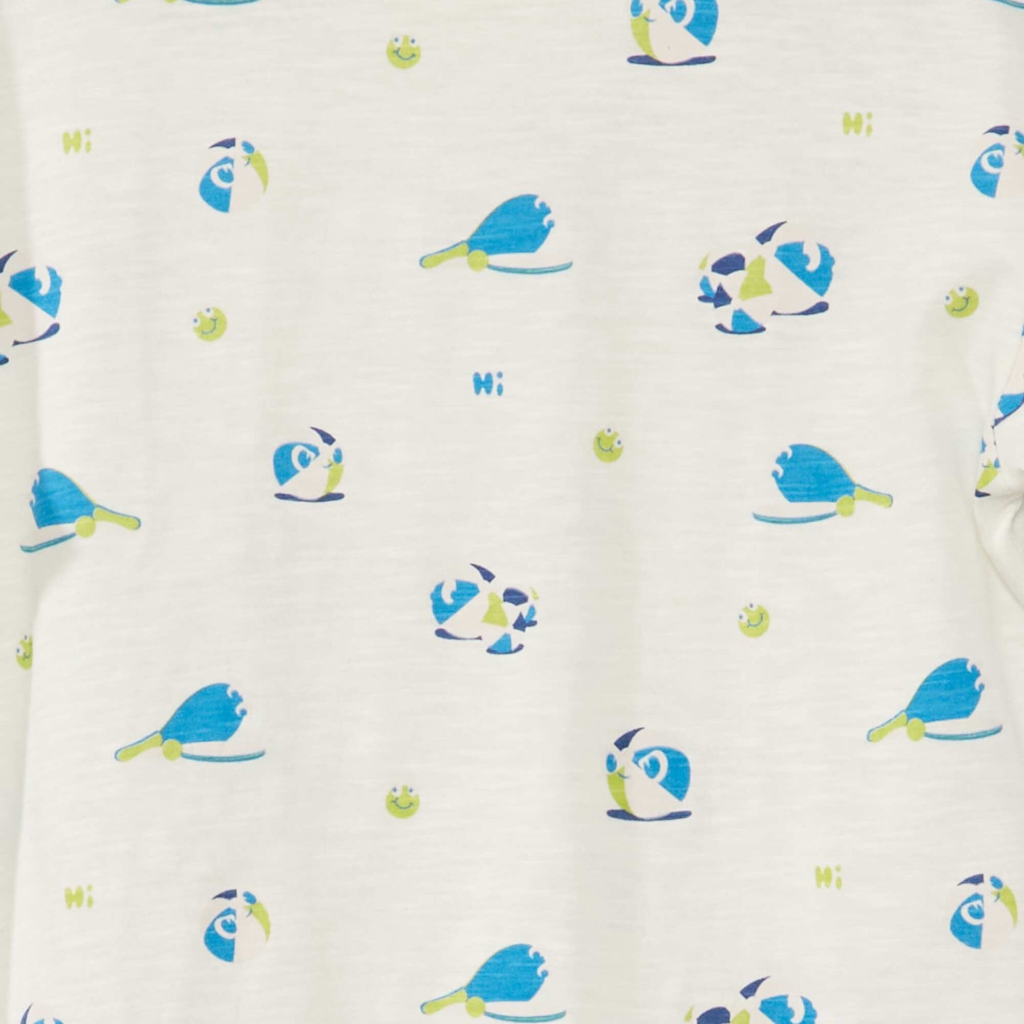 Tee-shirt mouliné avec imprimé 'plage' Blanc