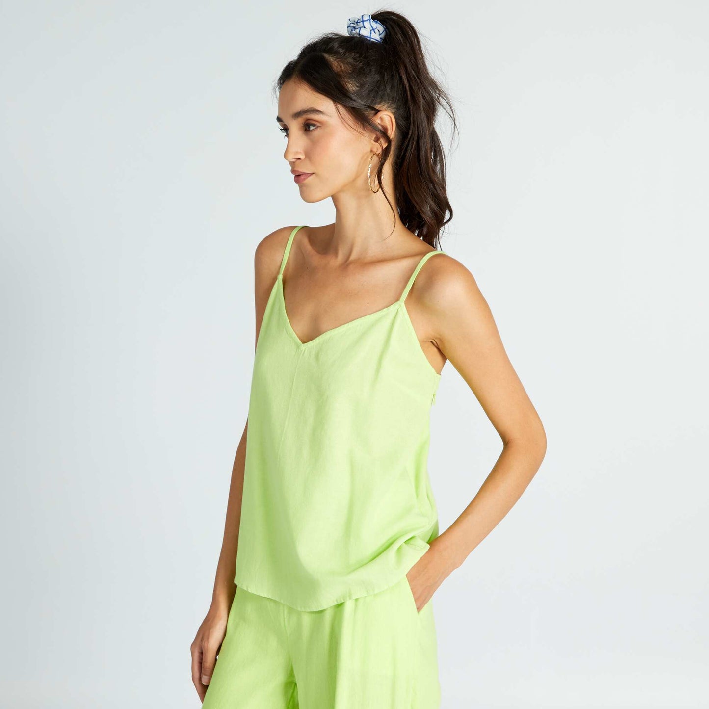 Top à fines bretelles Vert