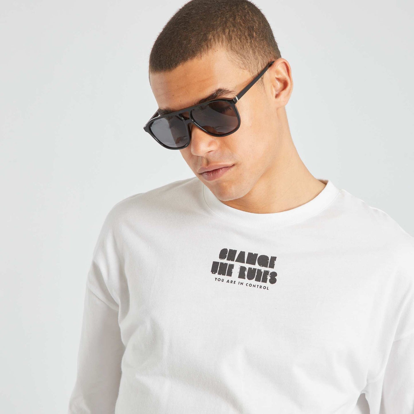 T-shirt manches courtes imprimé Blanc