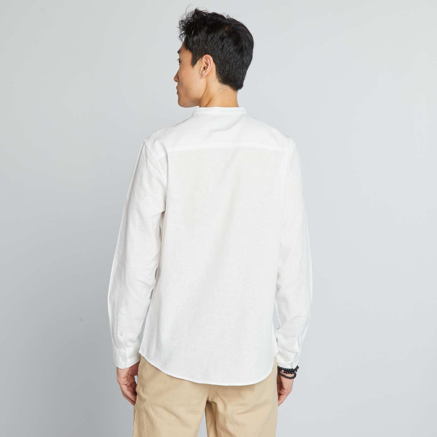 Chemise col mao blanc