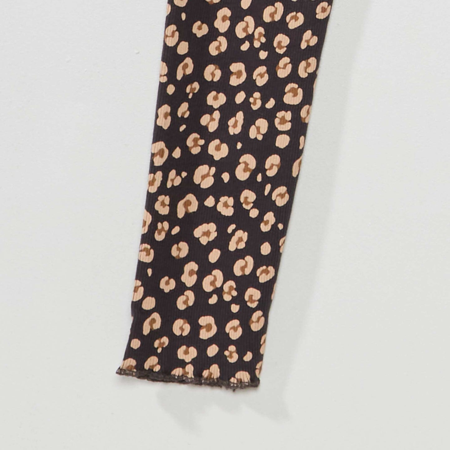 Legging long en maille côtelée Noir