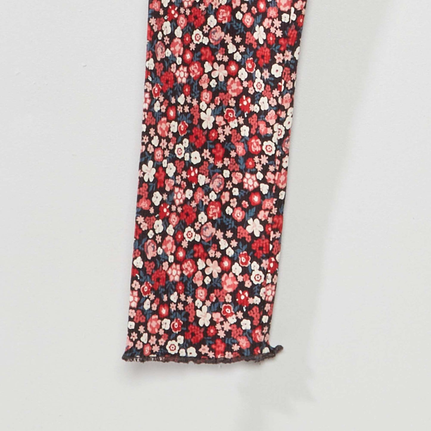 Legging long en maille côtelée Rose