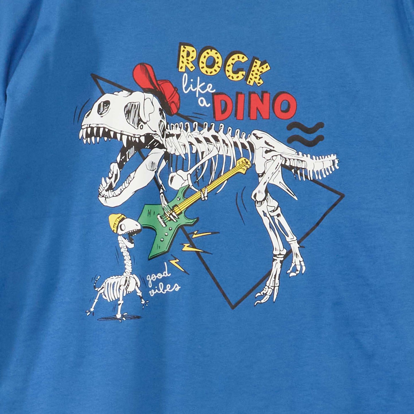 T-shirt à manches longues avec imprimé Bleu