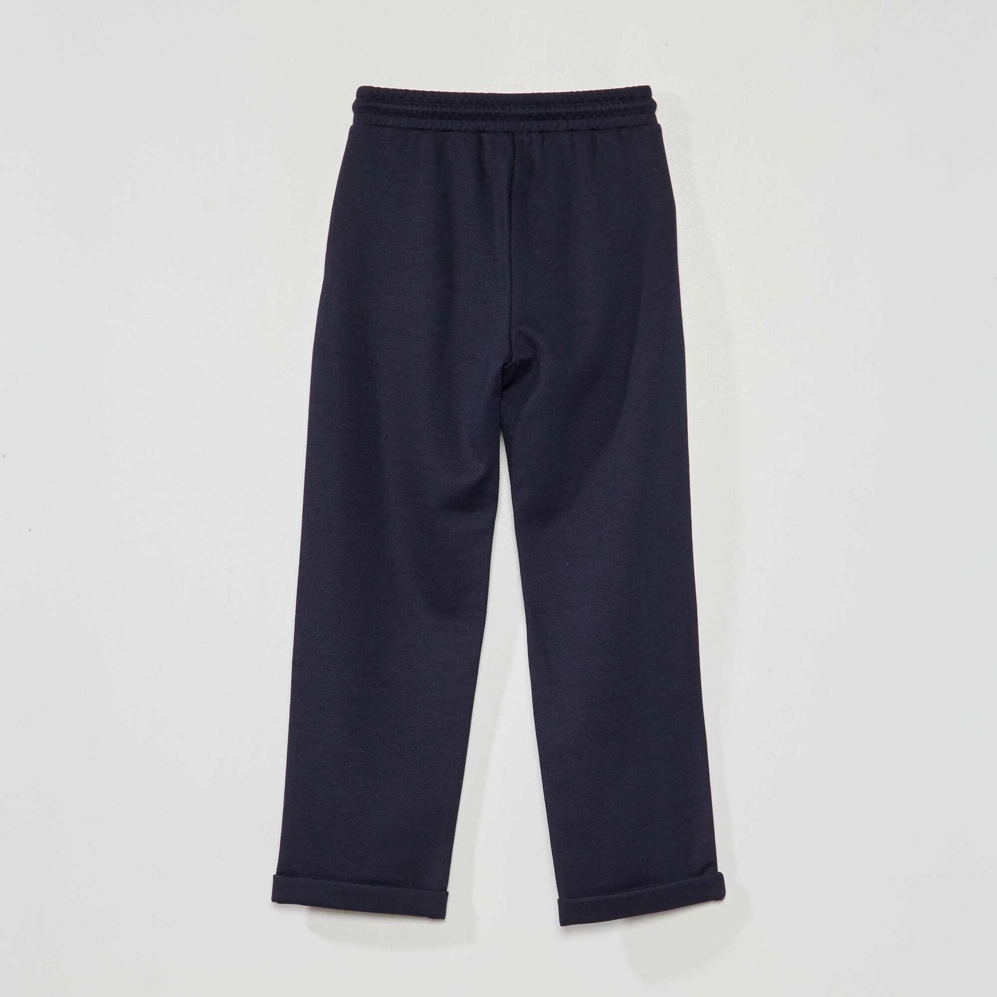 Pantalon jogging en maille piquée Bleu