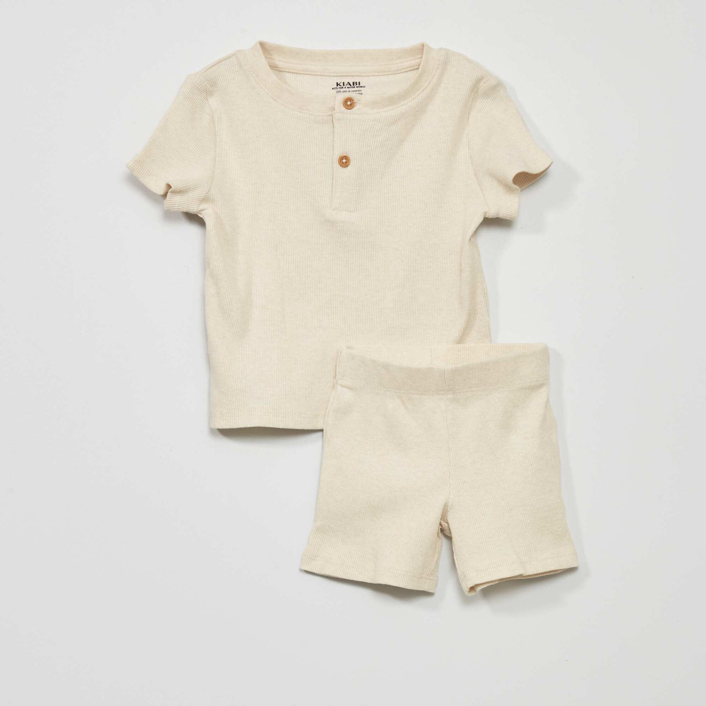 Ensemble pyjama court - 2 pièces Beige