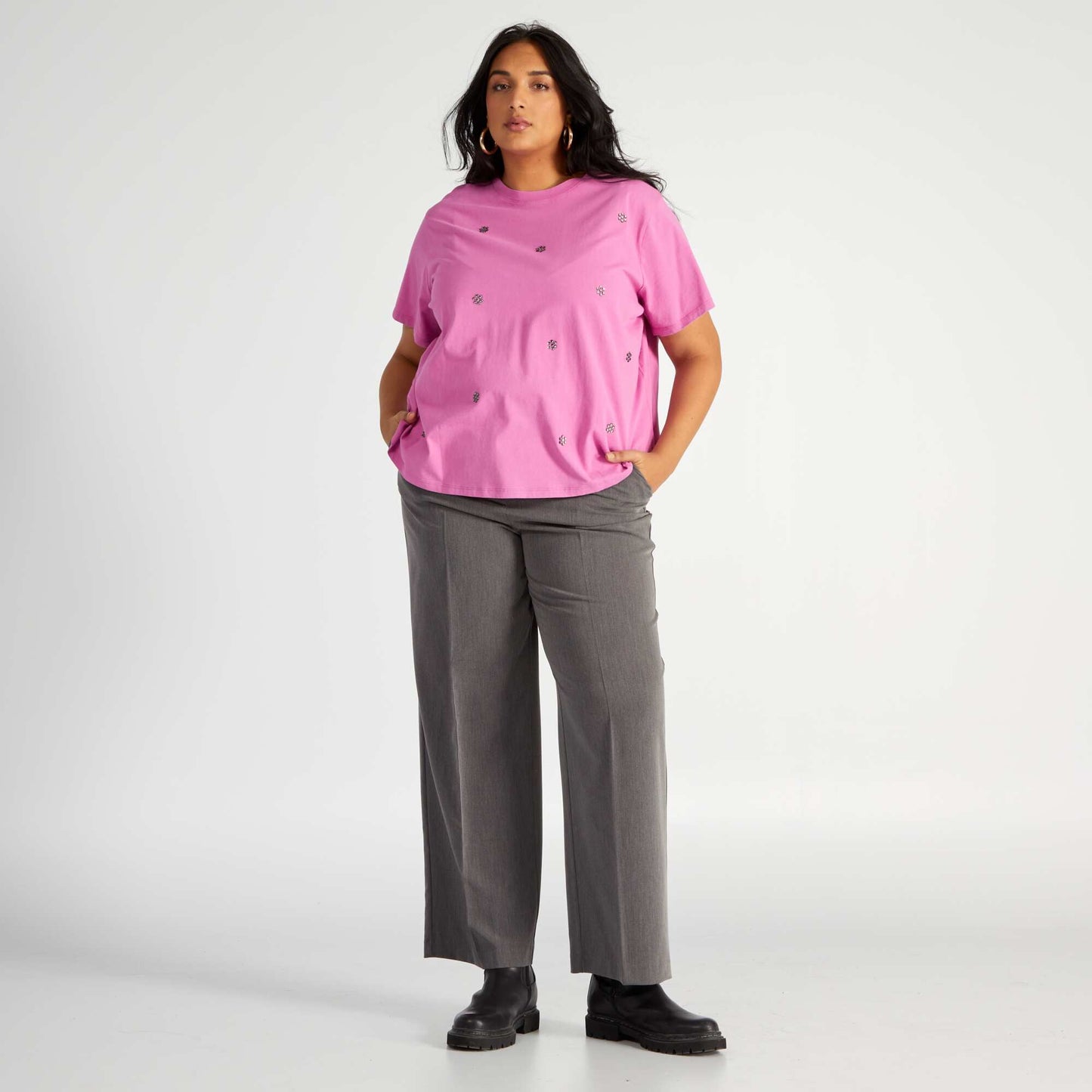 Pantalon wide leg GREY AS