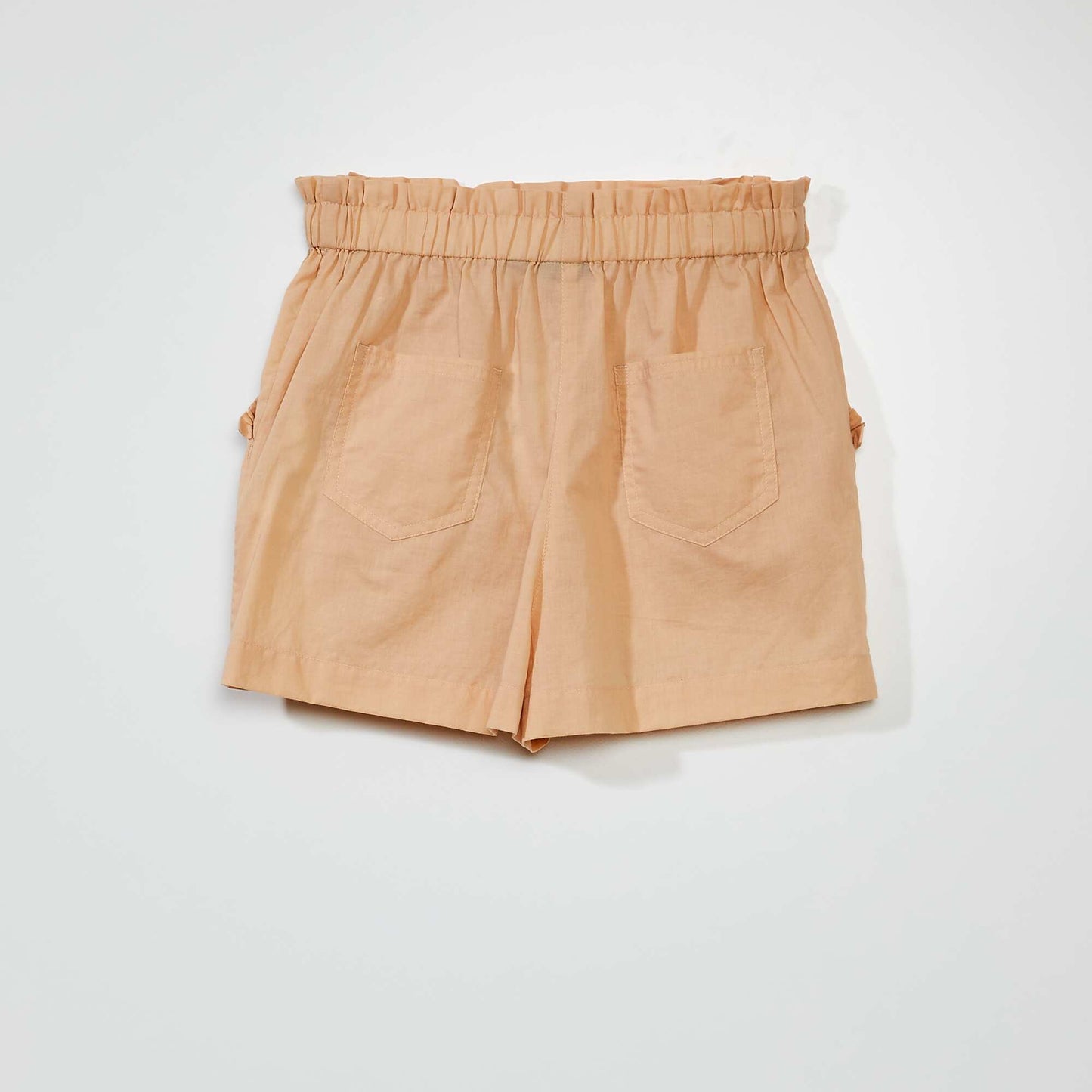 Short paperbag volanté Beige