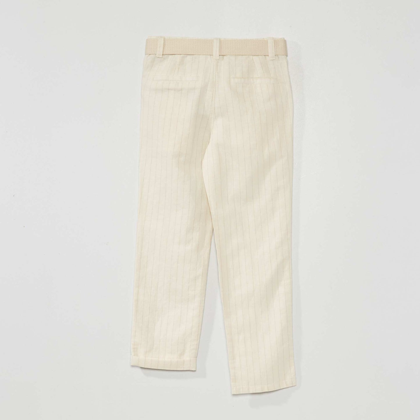 Pantalon chino + ceinture Beige