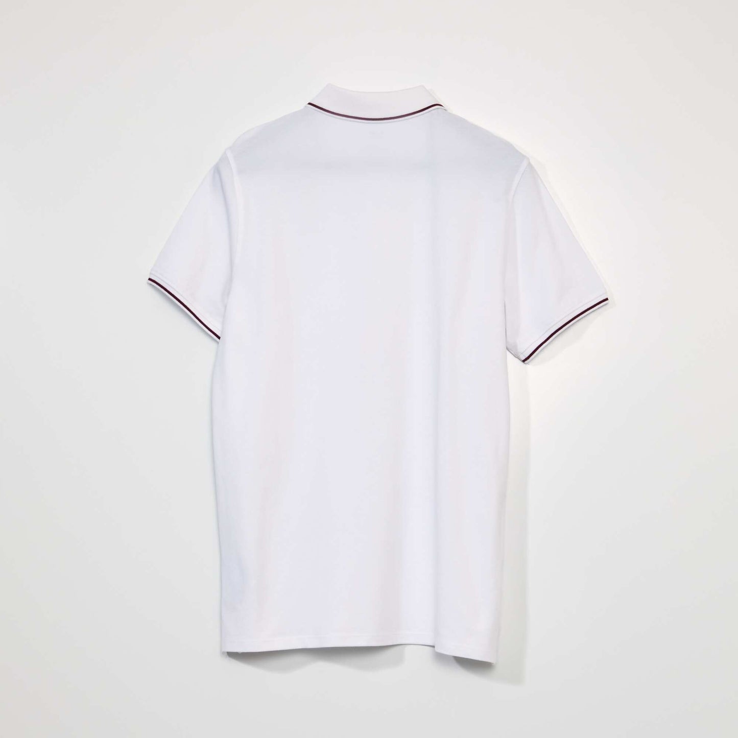 Polo en piqué de coton blanc