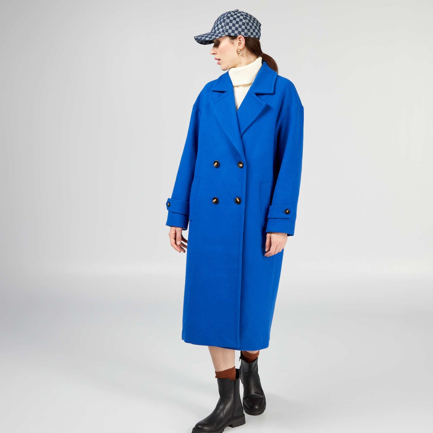 Manteau long Bleu