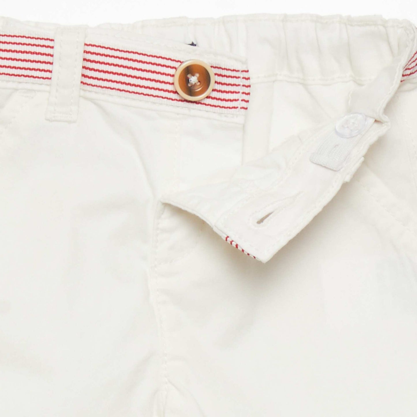 Short chino en twill blanc