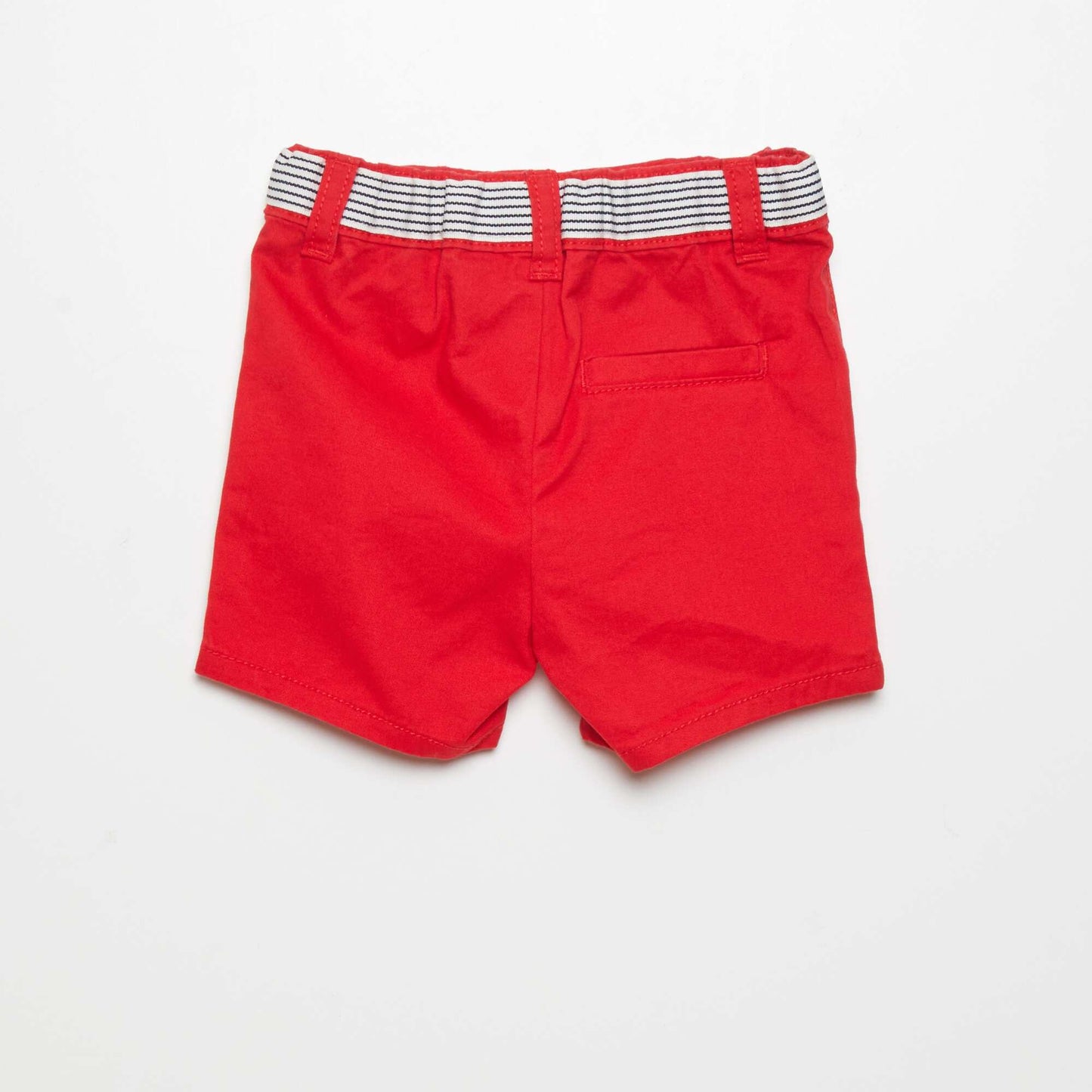 Short chino en twill Rouge