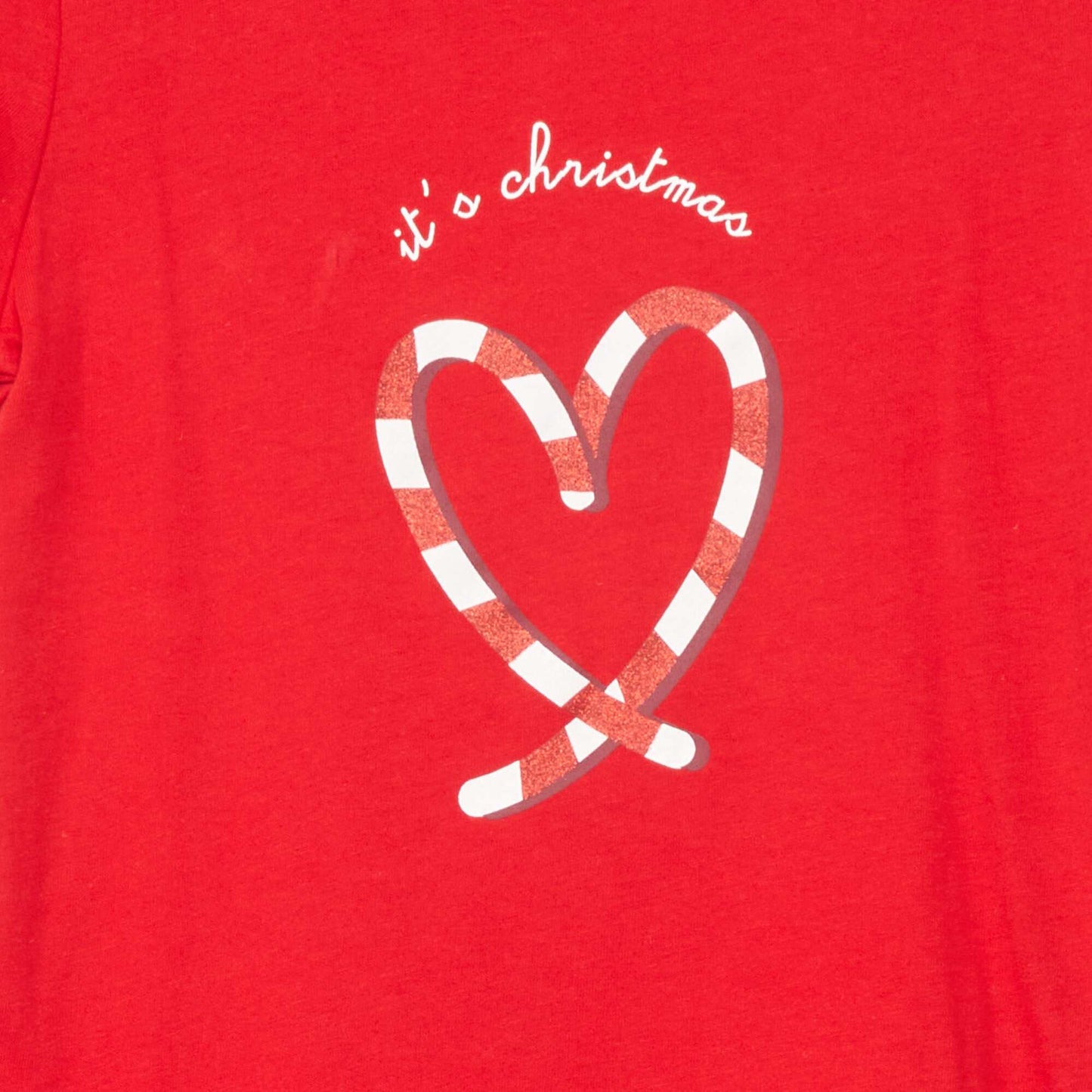 T-shirt en jersey avec imprimé 'Noël' Rouge