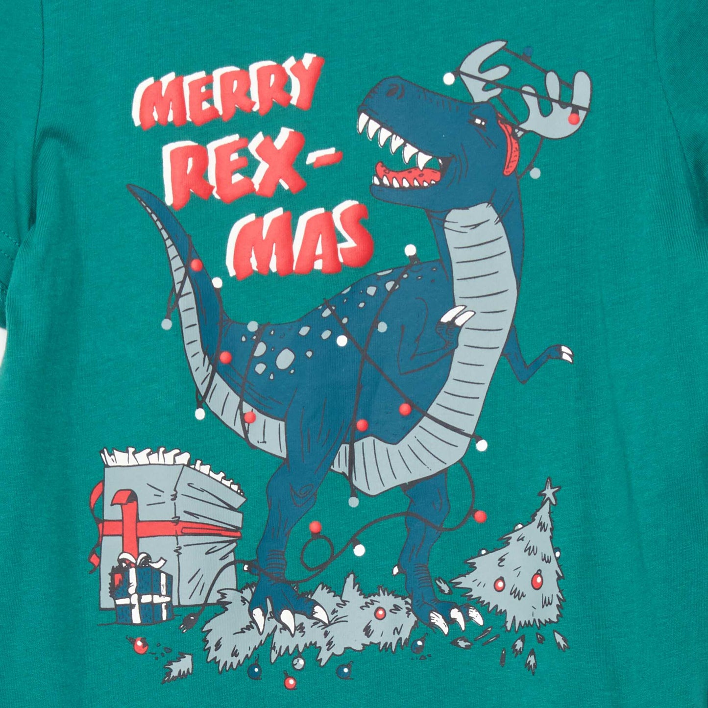 T-shirt en jersey 'Noël' Vert