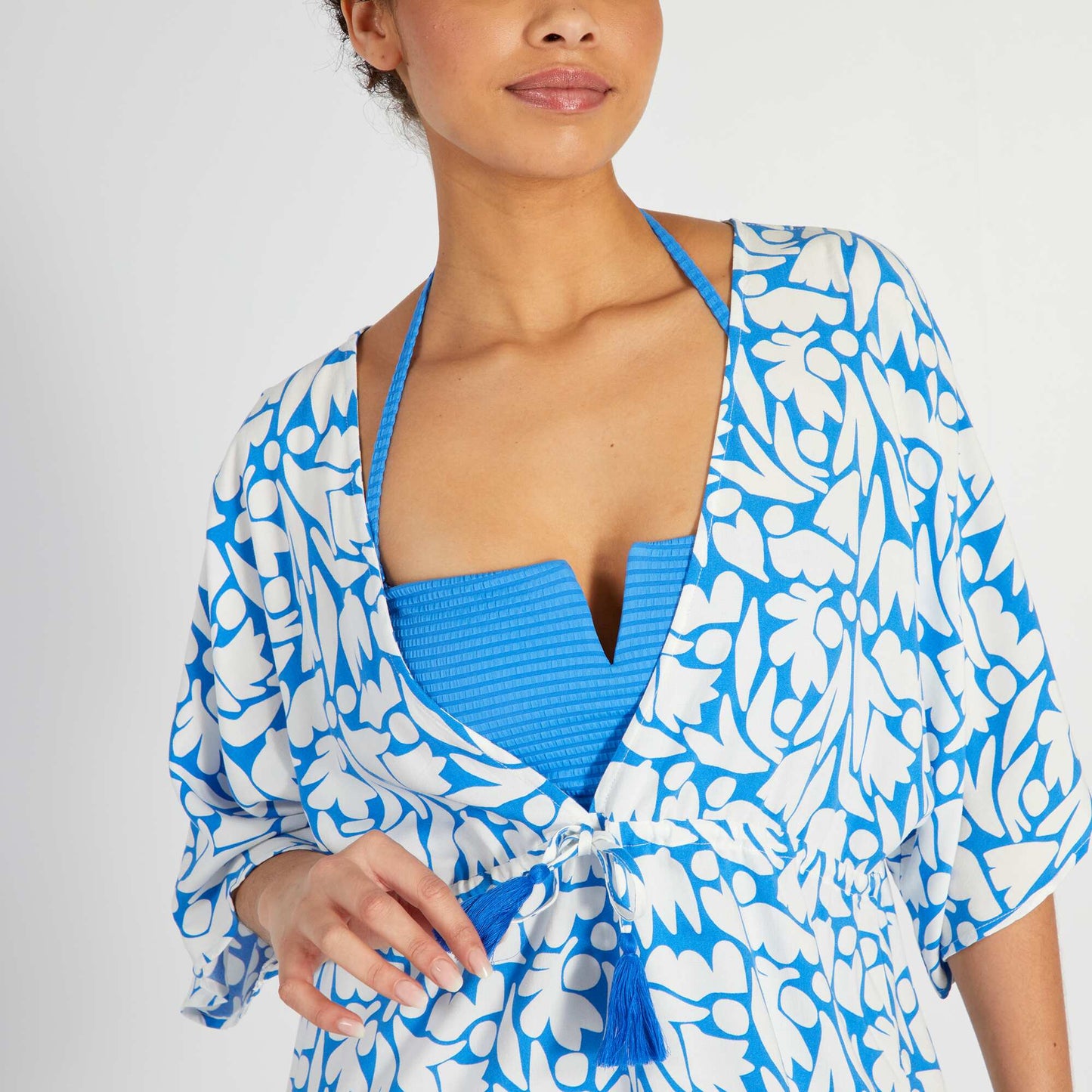 Robe de plage Bleu