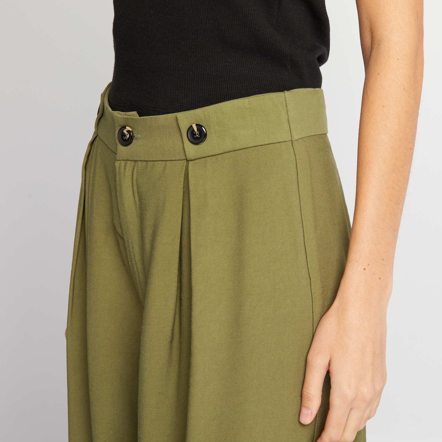 Pantalon large Vert