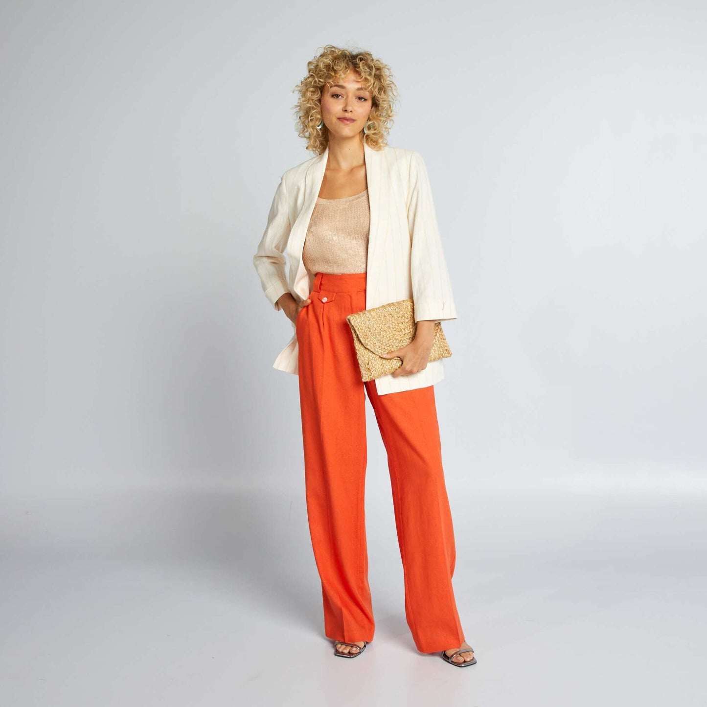 Débardeur en crochet Beige