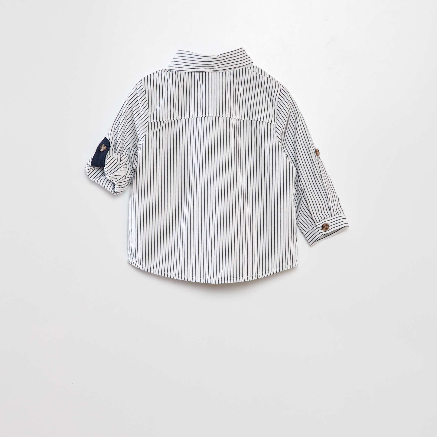Chemise rayée avec noeud papillon Blanc rayée