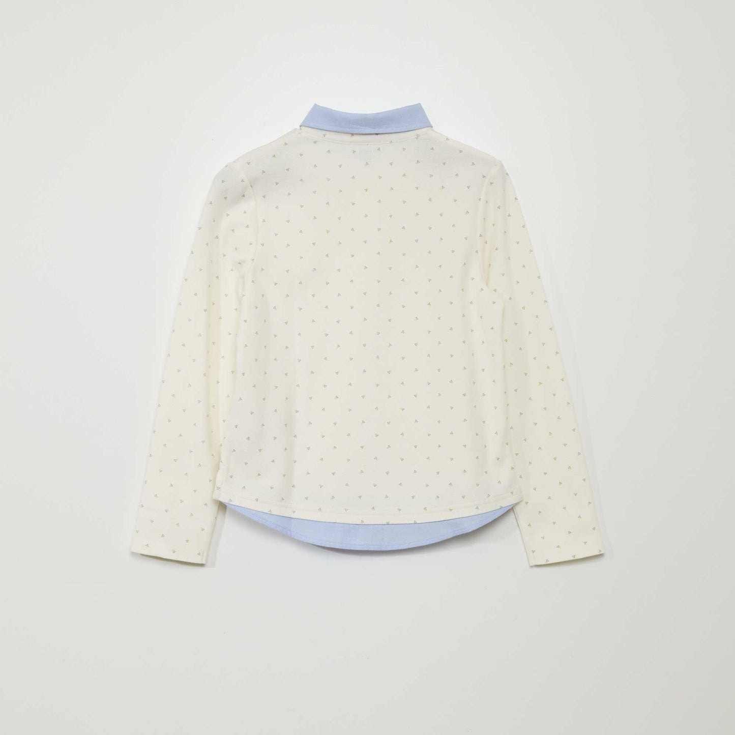 Polo effet 2 en 1 avec chemise Blanc